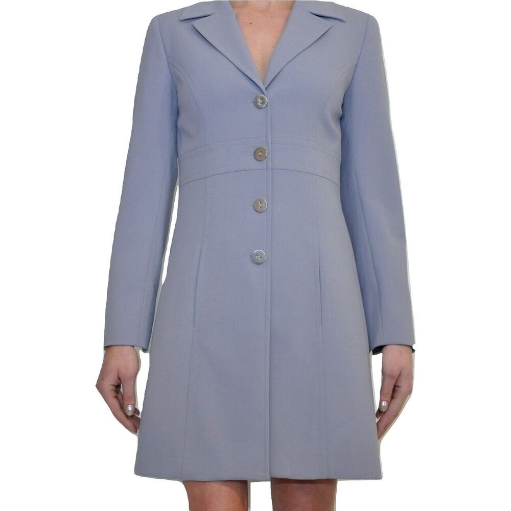 Bebe Wool/Poly Blend Lined Fitted Coat Trench Long Jacket Lilac/Lavender 4